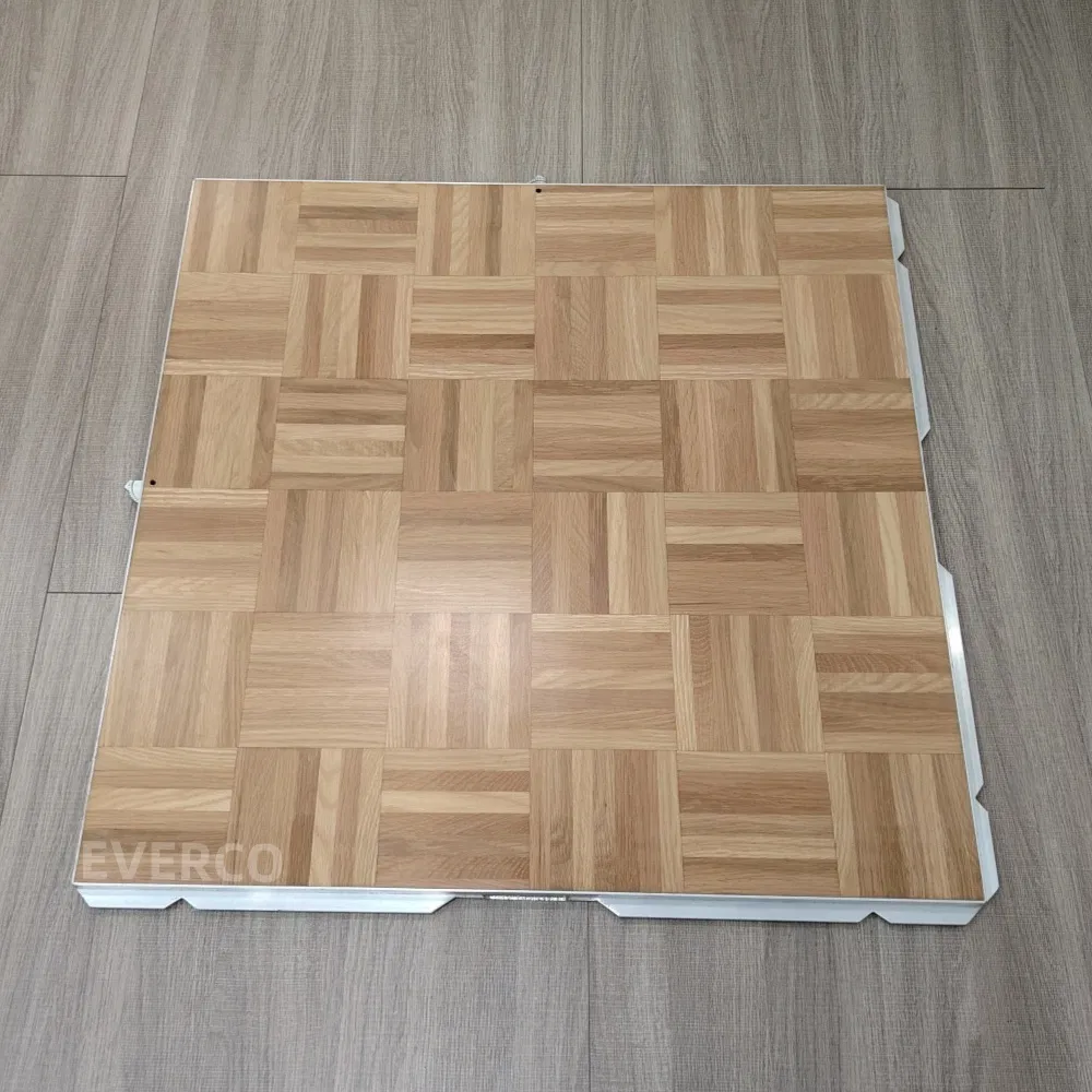 3FT/4FT Oak Wooden Portable Cam-Lock Mobile Dance Floor for Rental Company Hotel Events Flooring