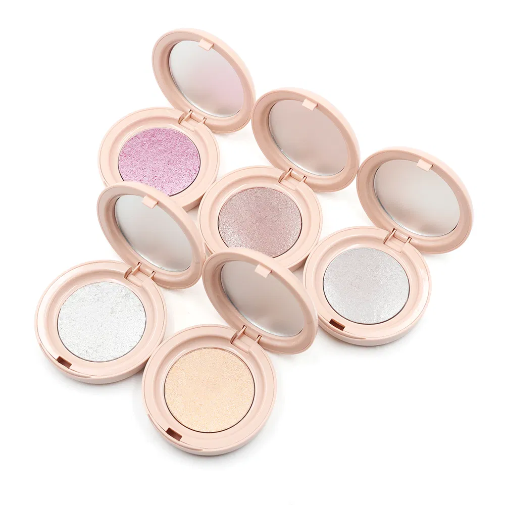Wholesale Makeup Vegan Single Highlight Palette High Pigment Face Powder Cosmetic Private Label Shimmer Custom Highlighter