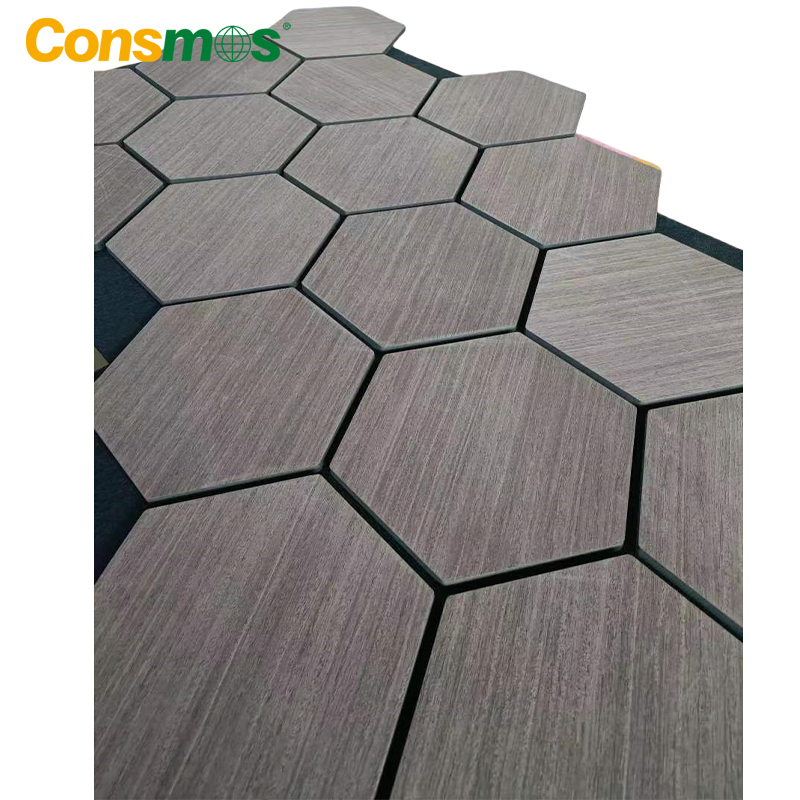 Interior Decoration Wall Covering Wood Slat Pet MDF Acoustic Polyester Fiber Soundproofing Ceiling Panel