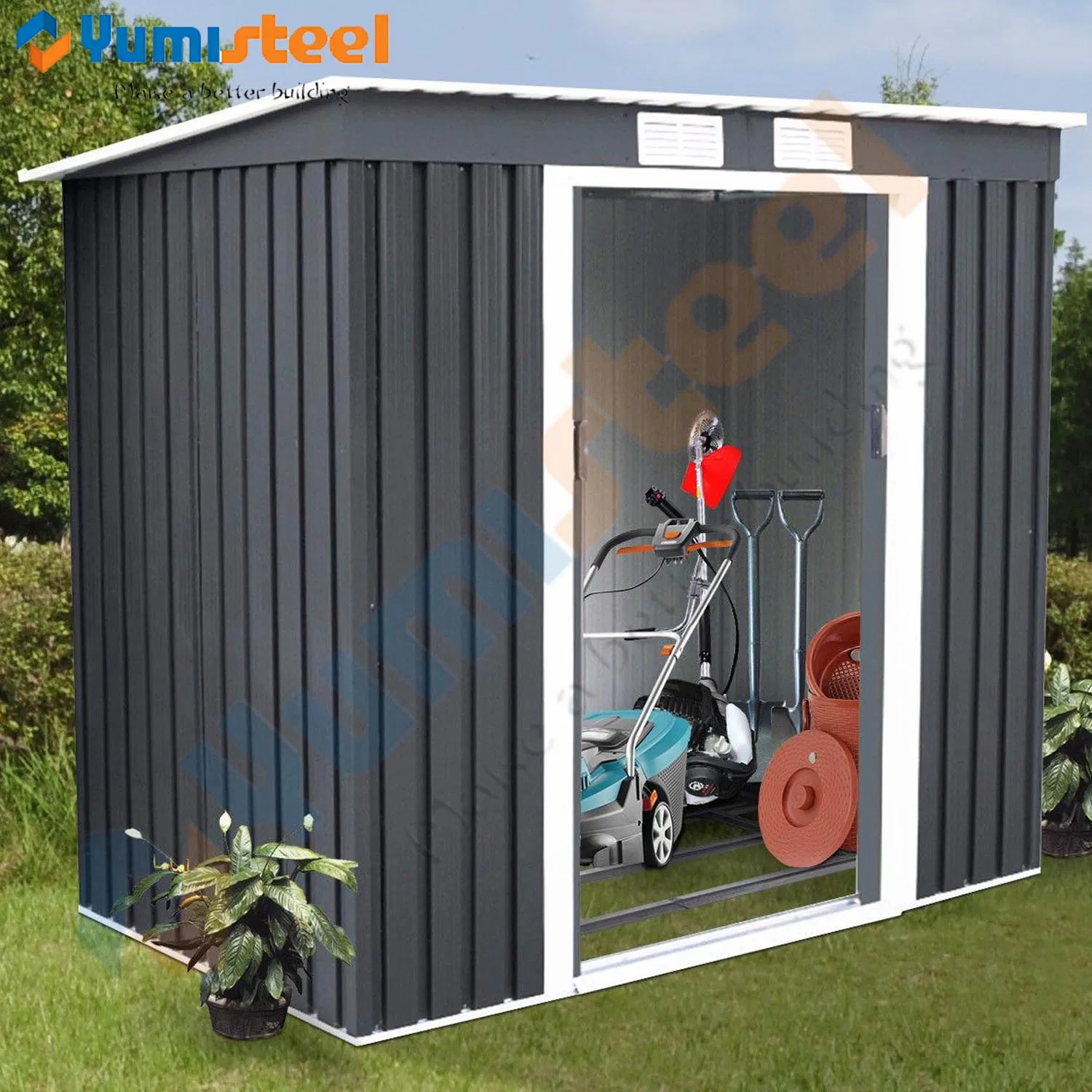 Galvanized Cheap Tool Storage Shed/Small Metal House for Garden/Decorative Garden Sheds