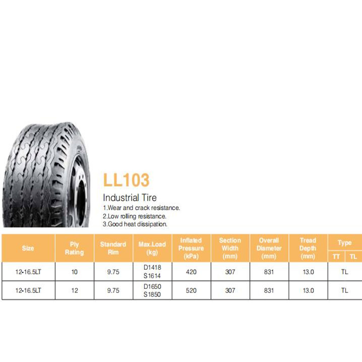 Linglong Bias Industrial Tire 12-16.5LT LL103