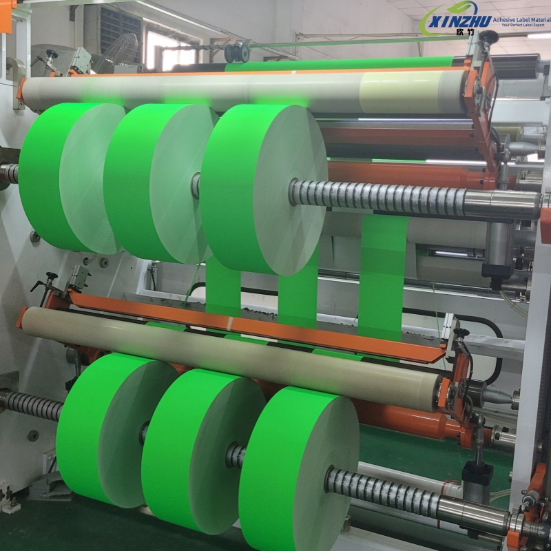 Wood-Free Paper with fluorescent (Green) Color Coating/Acrylic Based Adhesive Material