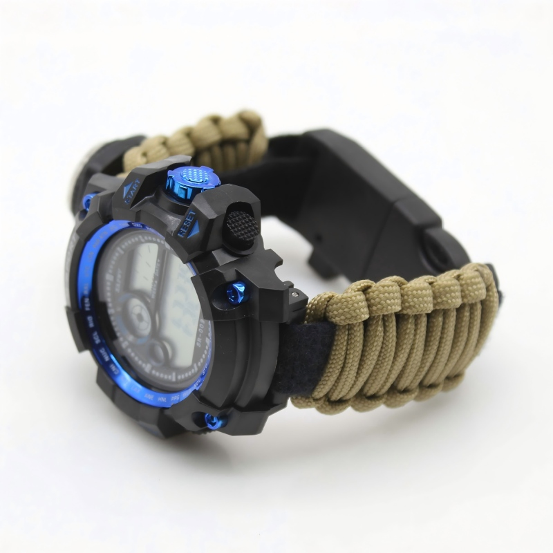 Multi Functional Paracord Waterproof Watch Outdoor Adventure Wristband for Promotion Gift