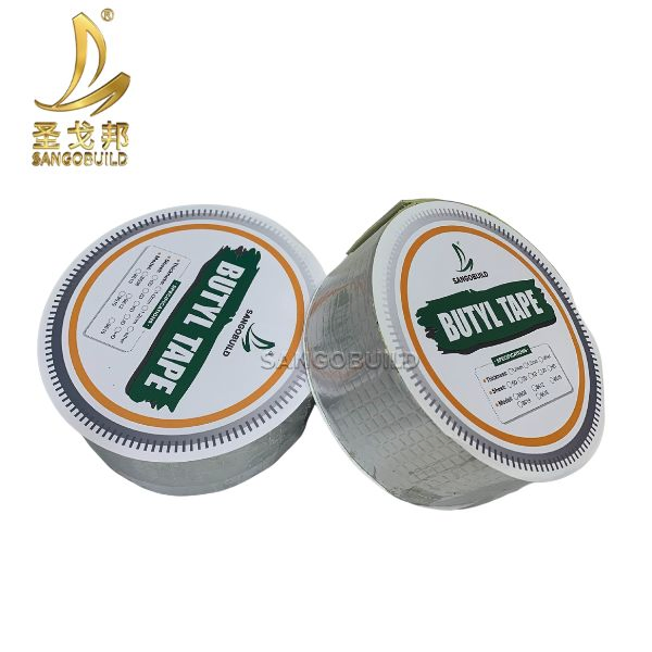 Self-Adhesive Butyl Tape Waterproof Stop Leak Seal High Temperature Aluminum Foil Butyl Rubber Roofing Tape for Roof Repair
