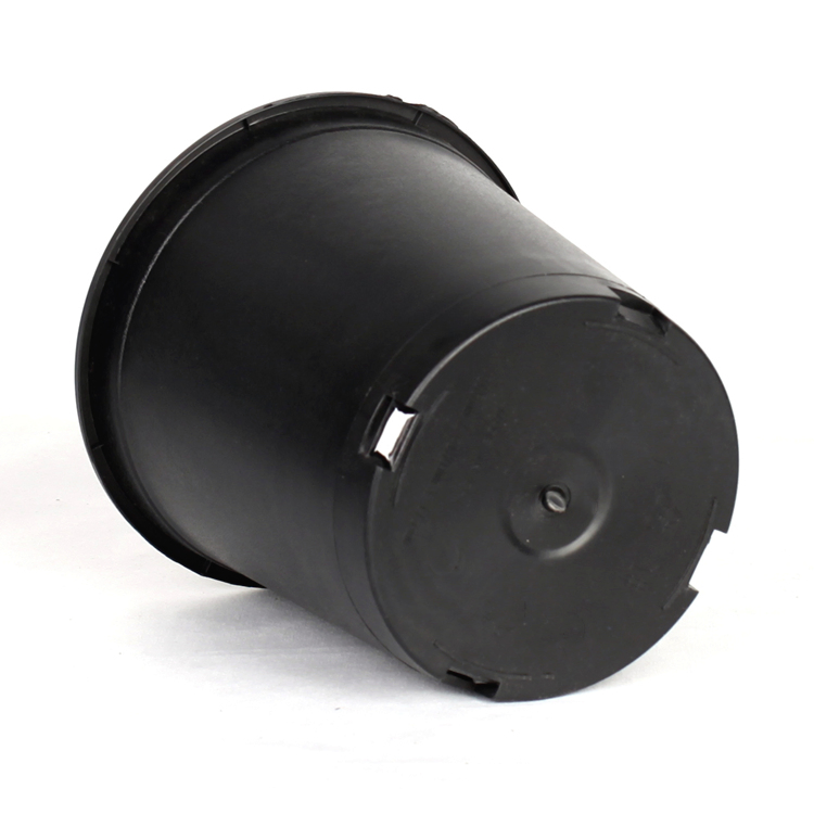 Горшки для рассады пластиковые 5-35 л, черные, круглые