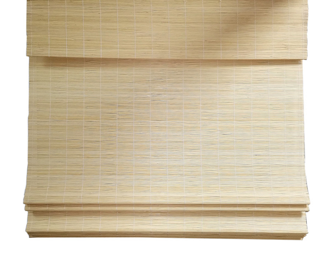 Chinese Cordless Bamboo Roman Rolling Blinds Window Roller Curtains