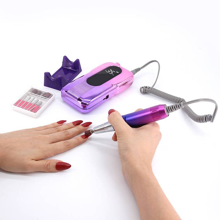Gradient Color 35000rpm Cordless Nail Drill Rechargeable Manicure Pedicure Polisher Machine