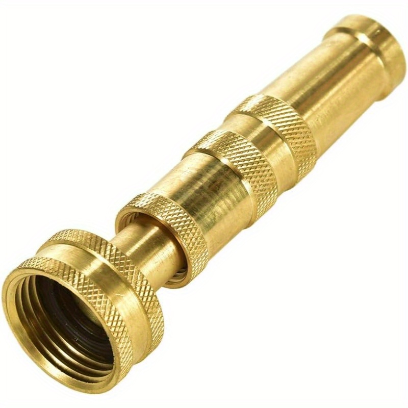 Heavy-Duty Brass Adjustable Twist Hose Garden Nozzle Fitting