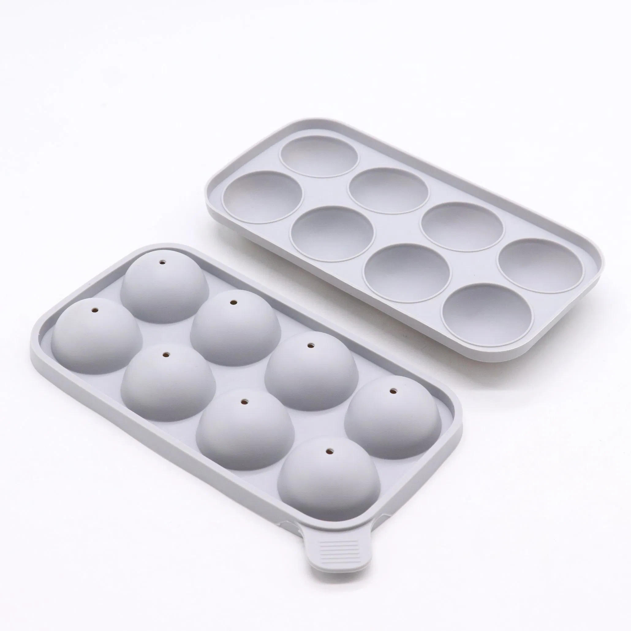 Easy to Fill Big Round Whiskey Ice Cube Trays for Freezer