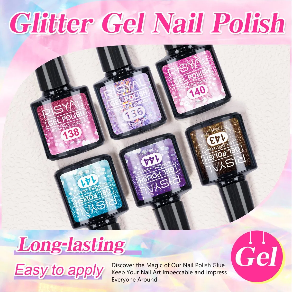 Neon Bright 12 Colors UV Reactive High Pigment Gel Nail Polish Set for Fluorescent Nail Art Salon Manicure Kit