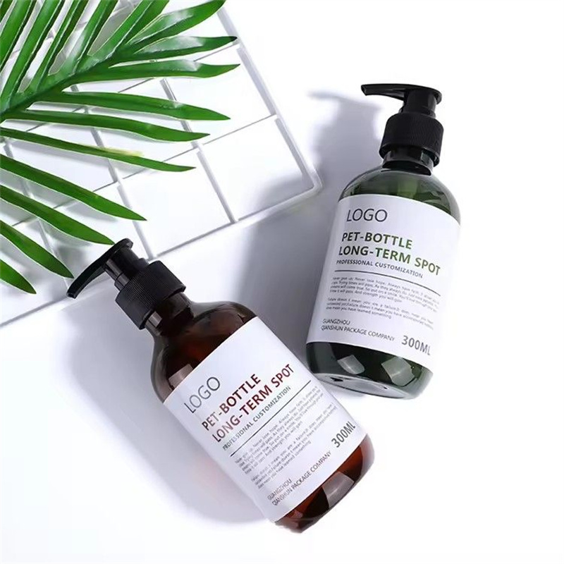 Boston Hair Oil Shampoo Lotion Bottle Amber Empty Pet 300ml 500ml Plastic