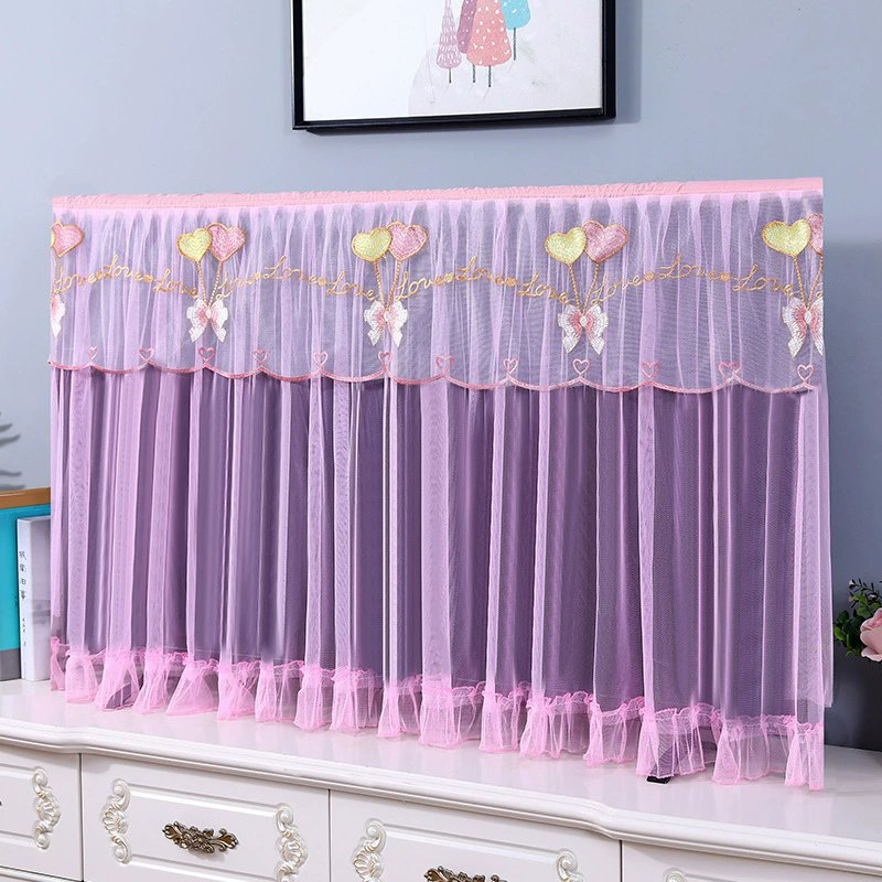New LCD Monitor Television Dust Cover Lace Household Simple Home Decoration TV Protector