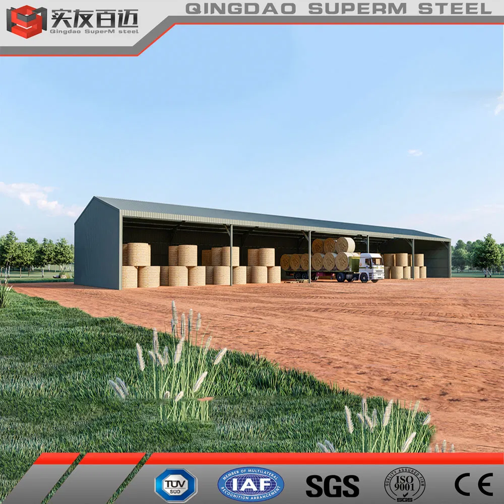 Prefab Steel Storage Farm Hay Shelter Agricultural Metal Storage Shed for Sale