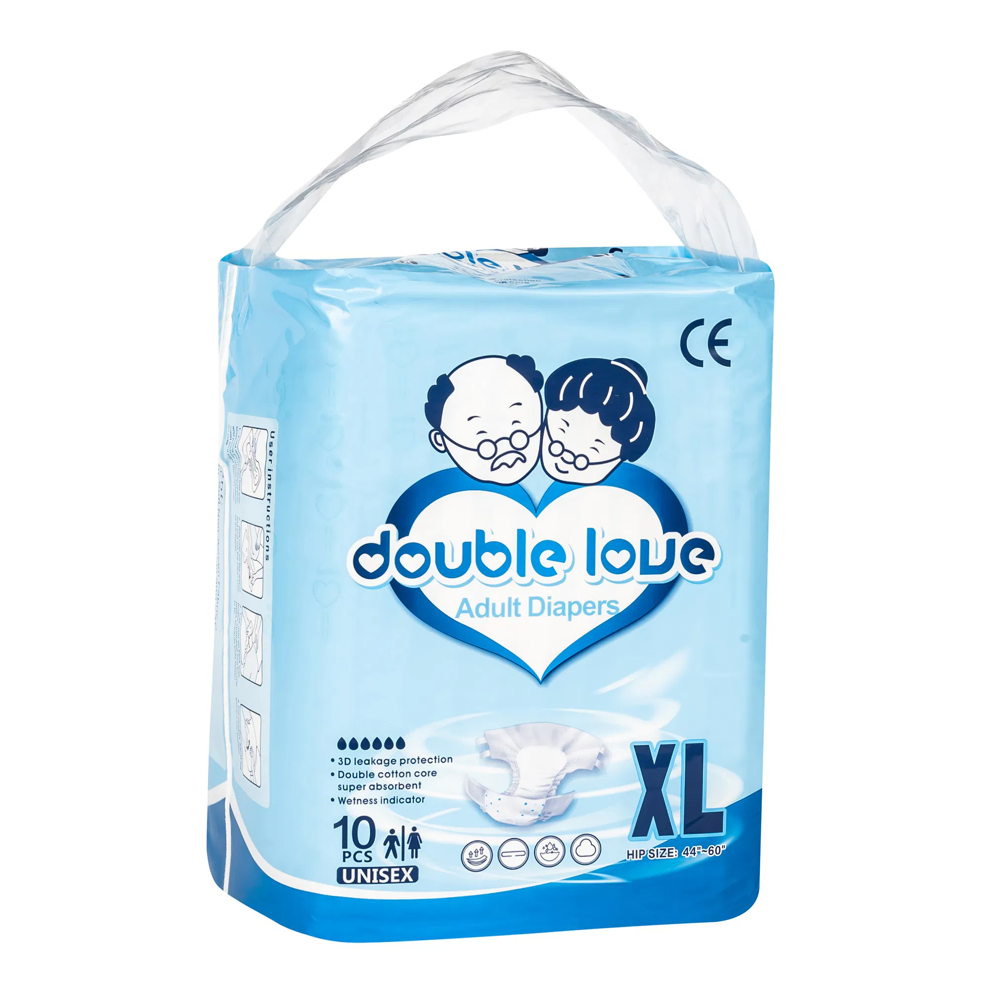 3D Leak Prevention Channel XL Customization Senior Adult Diapers Diaper