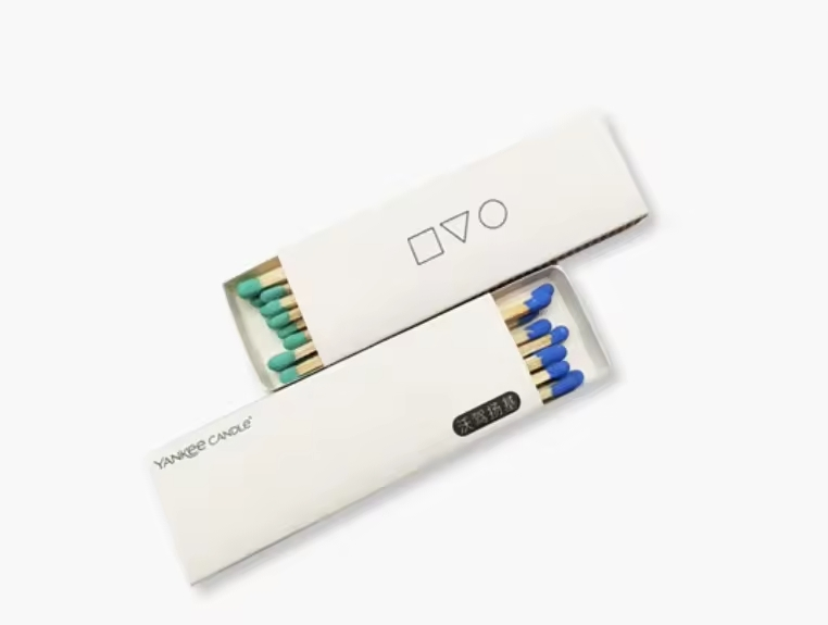 Small Box Matches Custom Logo Box Safety Candle Matches Black Sticks Matches with Black Head