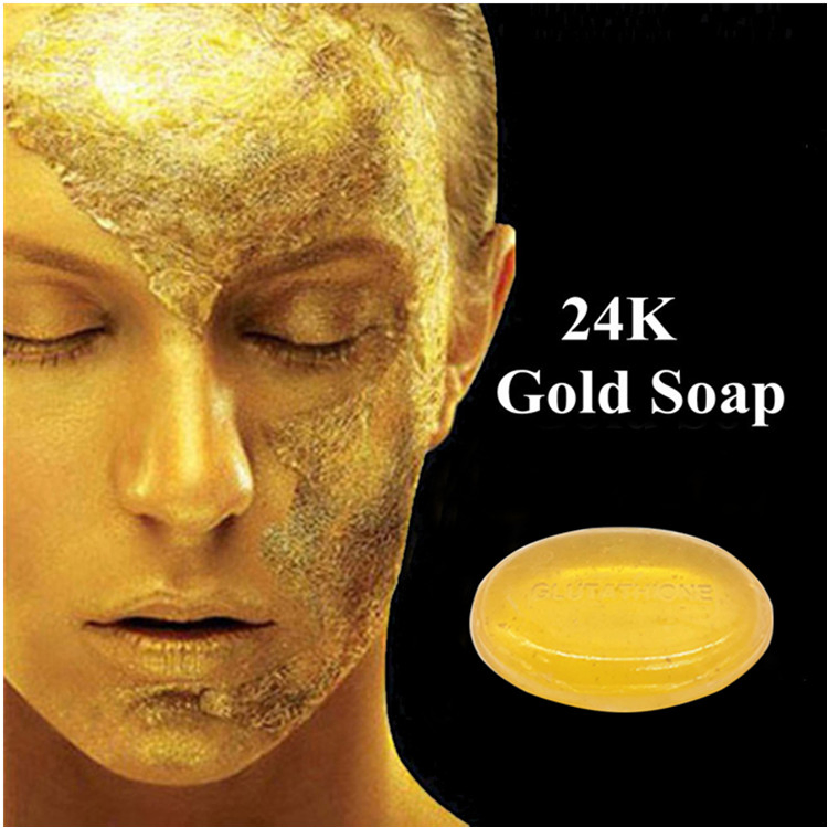Handmade Strong Whitening Bath Hotel Toilet Glutathion 24K Gold Soap