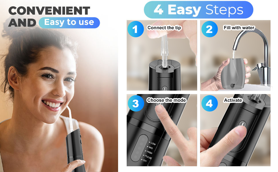 Braces Orthodontic Jet Tooth Mini Electric Waterfloss Oral Irrigator Water Dental Flosser for Teeth Water Flosser