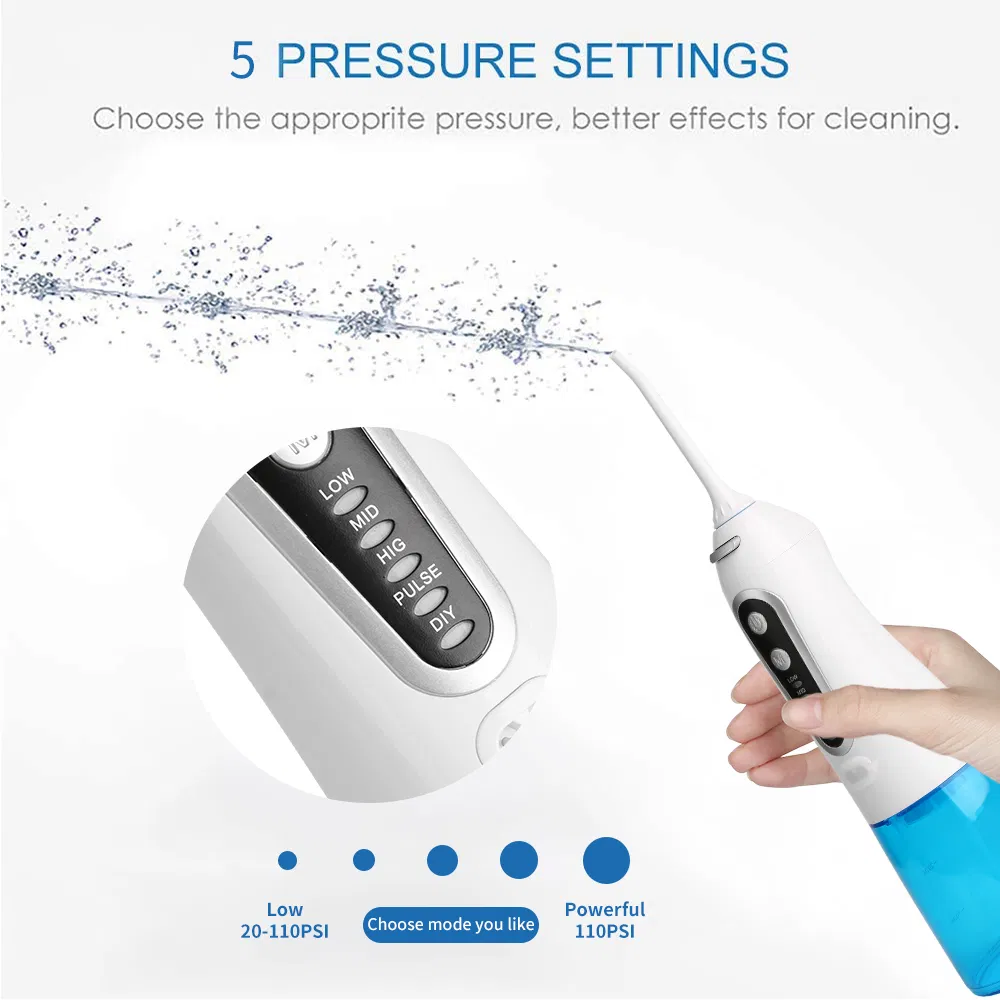 Portable Household Electric Dental Water Flosser Cordless Teeth Cleaning Flosser with FDA
