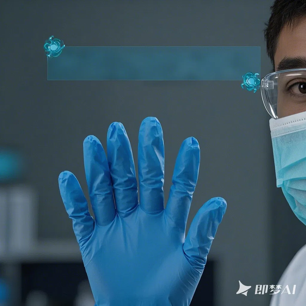 Disposable Nitrile Gloves for Sanitation Laboratory Use Non Sterile