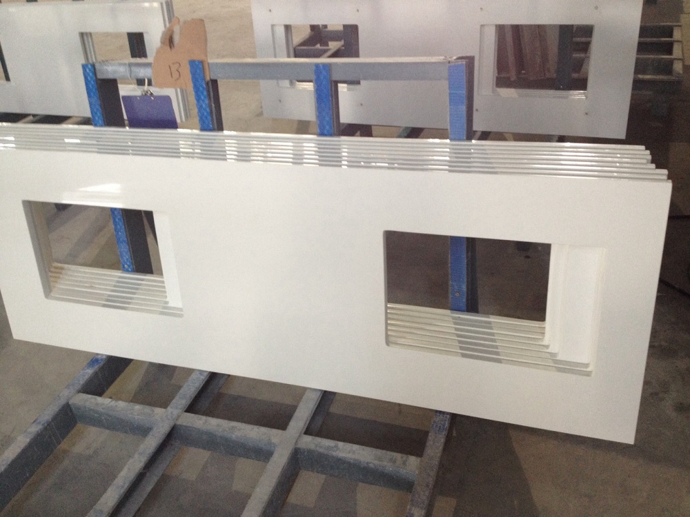 Super/Pure White Quartz Slabs for Countertop/Vanitytop/Bathroom/Kitchen White Quartz Countertop