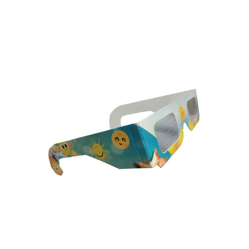 Paper Christmas Light Heart Shape Diffraction Glasses Custom Printing 3D Firework Glasses