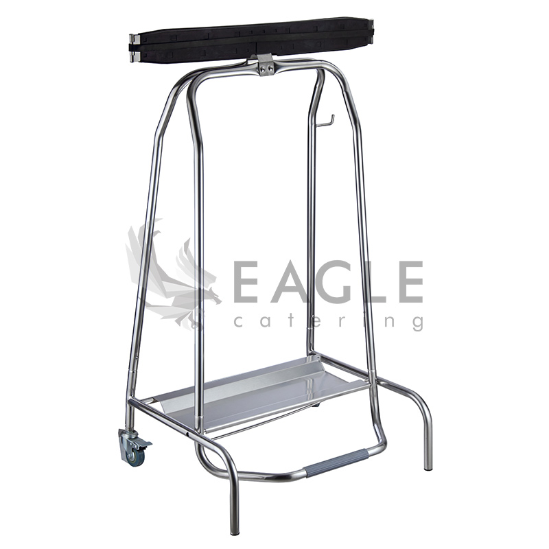 Mobile Waste Bin with Pedal 100L Stainless Steel