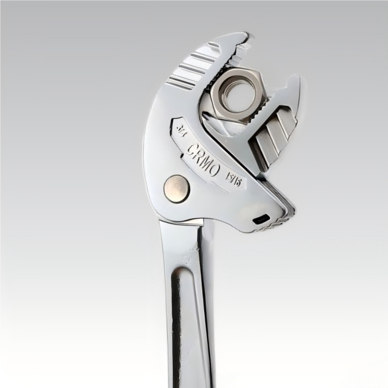Crab-Claw Self-Adjusting Wrench - Industrial Grade Quick-Set Ratcheting Spanner with Wide Opening