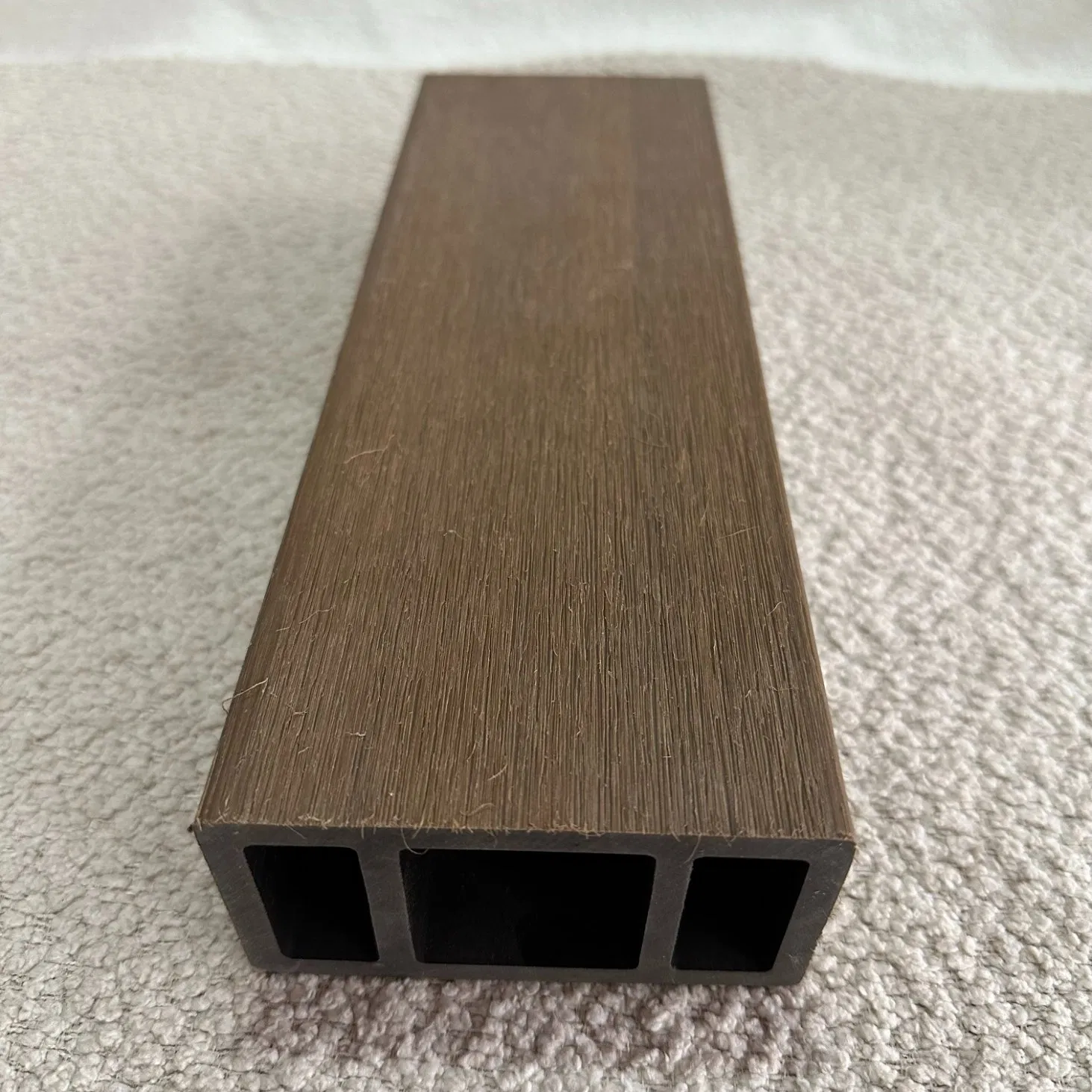 Architectural WPC Louver Panels 100X50mm Custom Color Options Fire-Rated Core Weatherproof