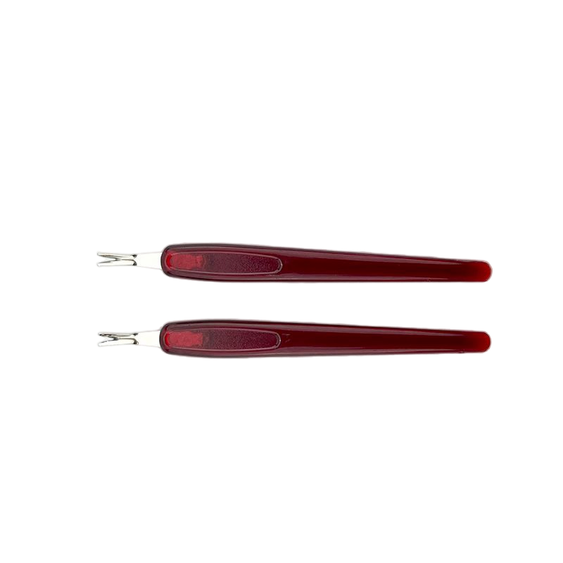 Nail Art Salon Dedicated V-Shaped Trimmer Stainless Steel Pointed Eyebrow Tweezer