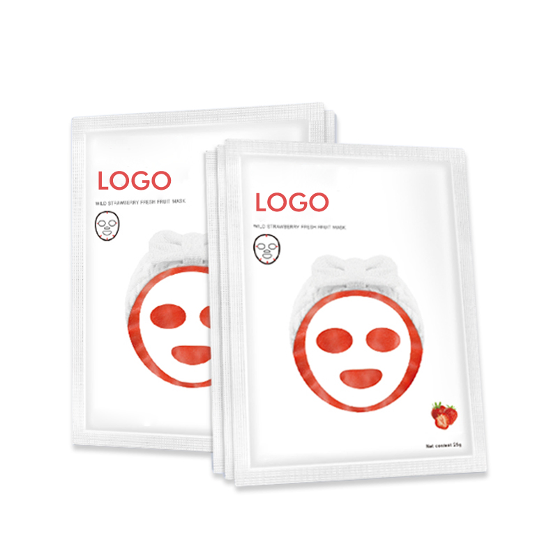 Organic Fruit Strawberry Facial Mask Brightening Hydrating and Antioxidant Formula for Radiant Skin and Soothes Face Sheet Mask