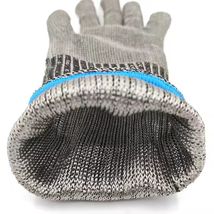 A9 Anti Inoxidable Oyster Shucking Butcher Protective Long Sleeve Safety Working Cut Resistant Metal Stainless Steel Wire Gloves