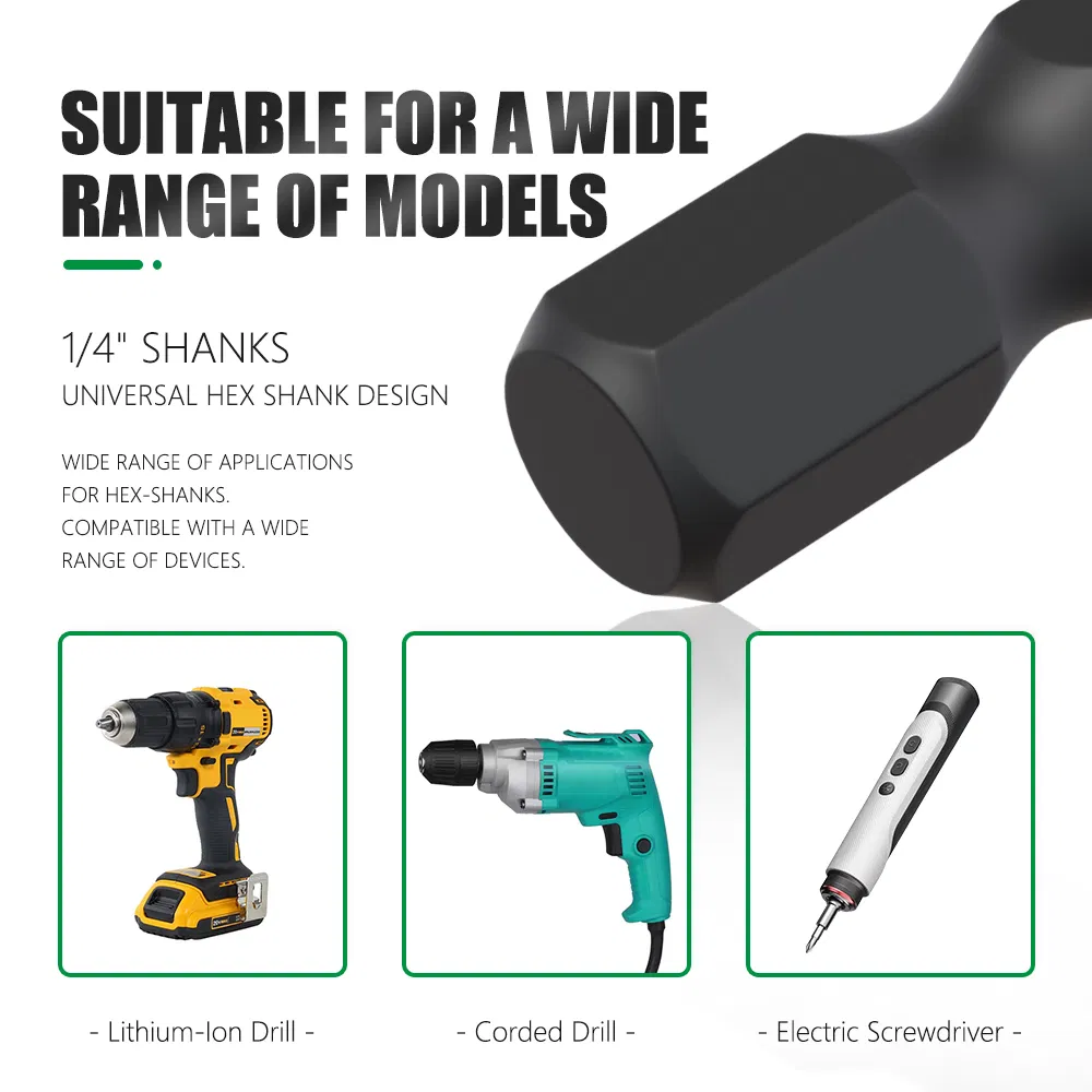 Lavie Alloy Steel Anti-Slip Magnetic Screwdriver Bit Router Bits Woodworking OEM Service