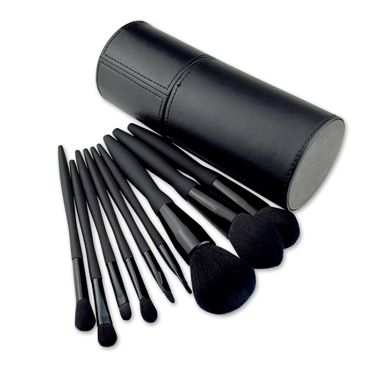 9 PCS Black Makeup Brush Manufacturers Wholesale Makeup Brush Sets Custom Vegan Soft Fiber Hair Makeup Brush Set