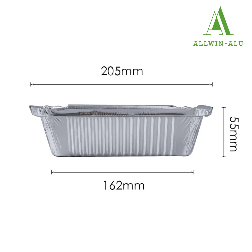 Bulk No. 6A 1.5lb Recyclable Aluminum Foil Container Disposable 10 20 50 Pack Tin Foil Loaf Pan with Lid