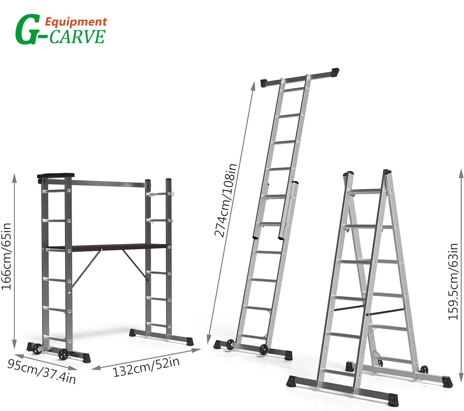 3-in-1 Aluminium Scaffolding Ladder