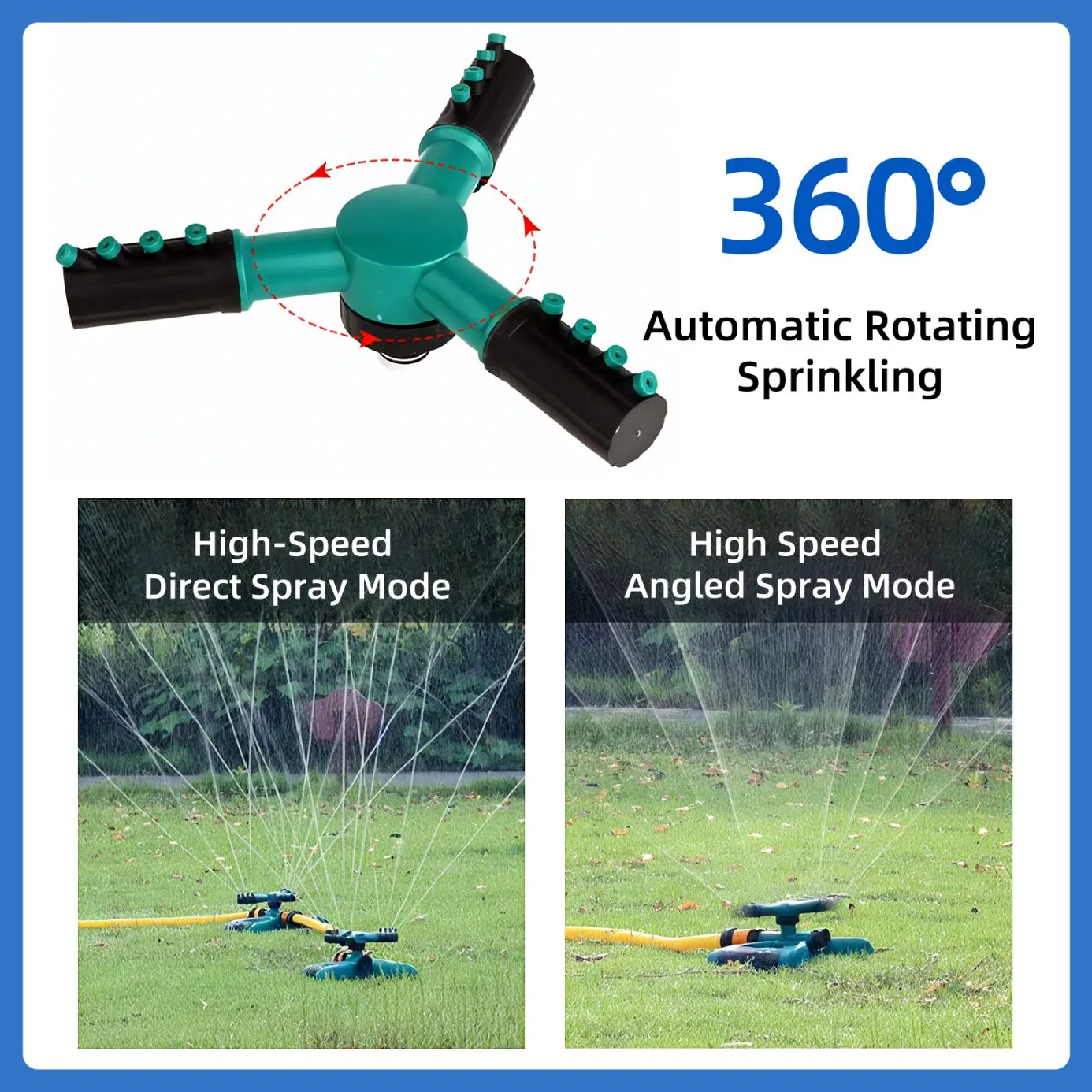 Umetass Custom Rotating 360 Degree Durable Garden Water Irrigation Sprinkler