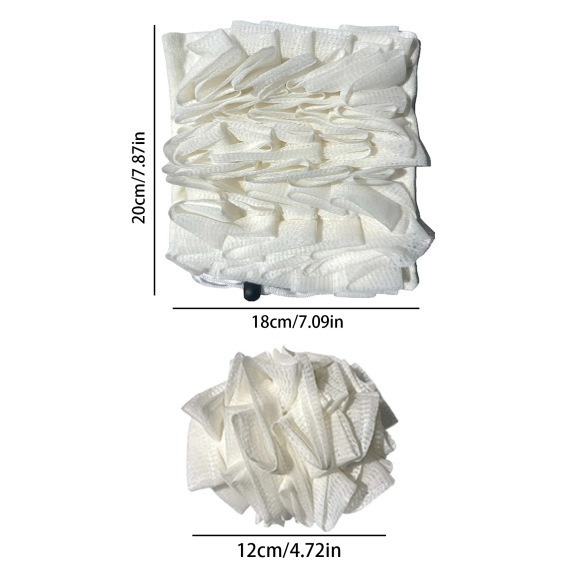 Bath Loofah Sponge 2 in 1 Portable Body Washing Shower Loofahs Mesh Pouf
