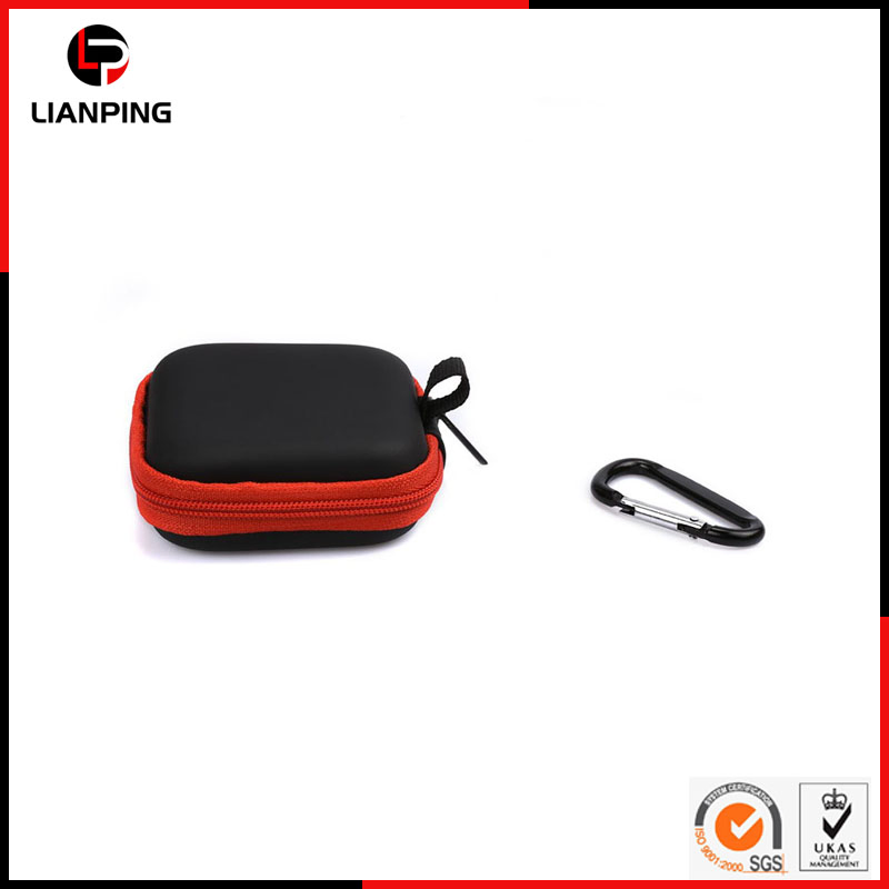 Durable Shockproof Hard EVA Earphone Carrying Case with Mesh Pocket