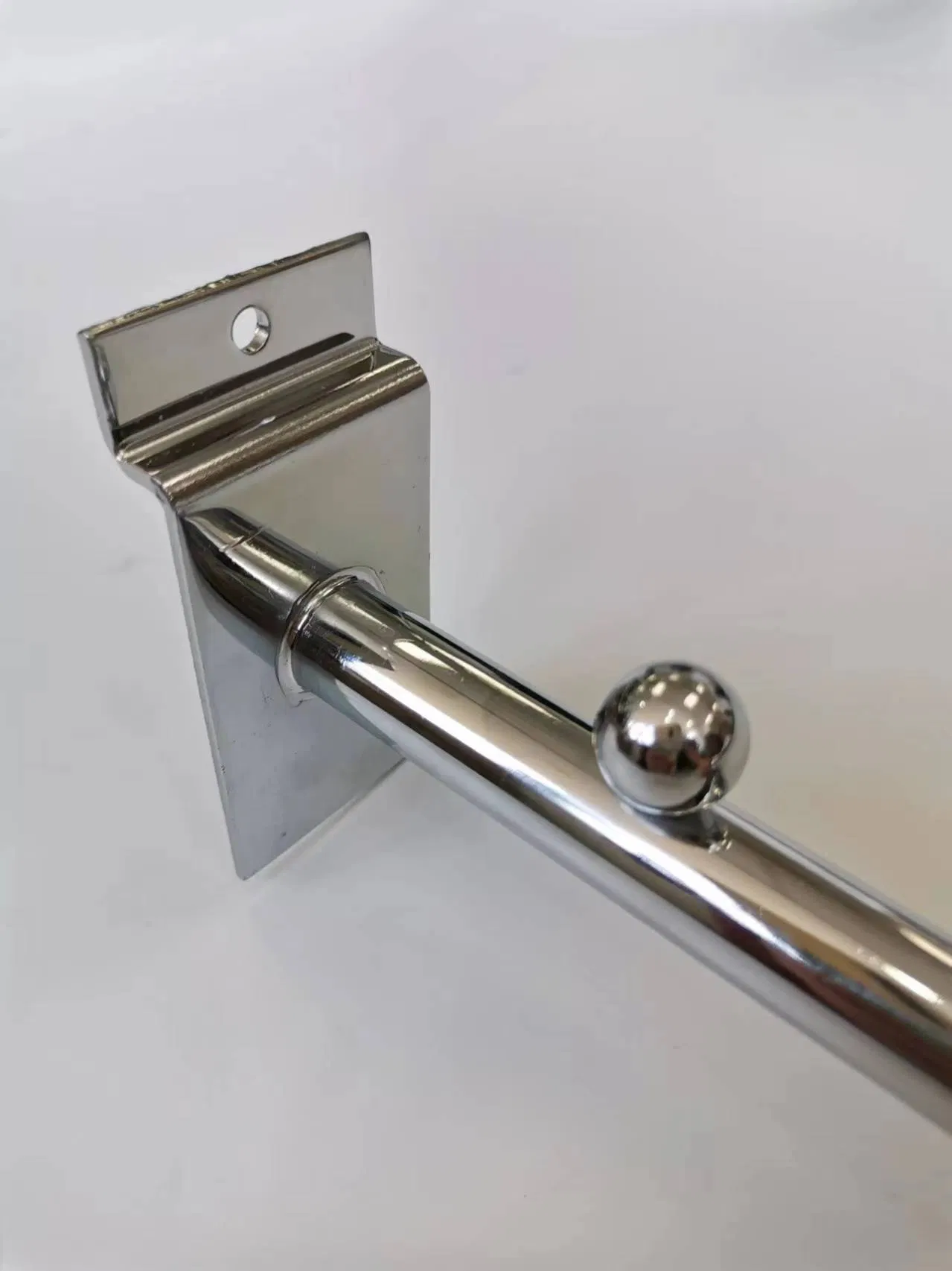 Supermarket Shelf Slatwall Waterfall Bracket Display Metal Hook with Ball