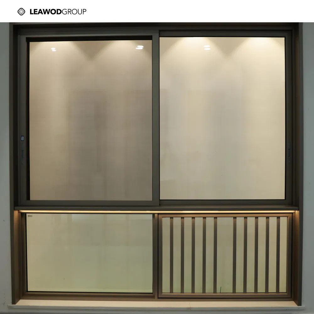 Раздвижное окно с москитной сеткой из алюминиевого профиля