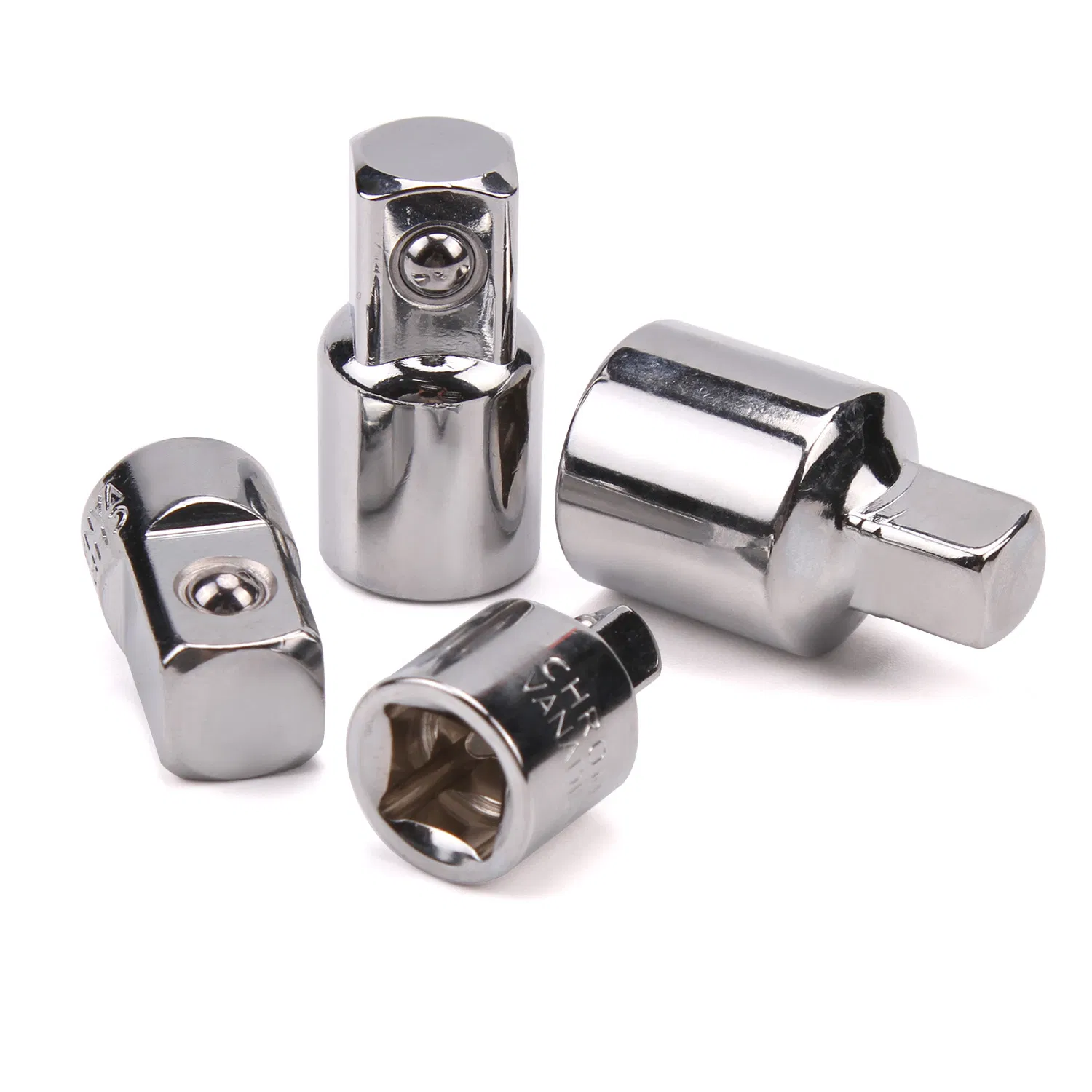 Hot Sell Silver 4PC 1/4 3/8 1/2 Inch Ratchet Socket Adapter Reducer Converter Sleeve Socket Wrench