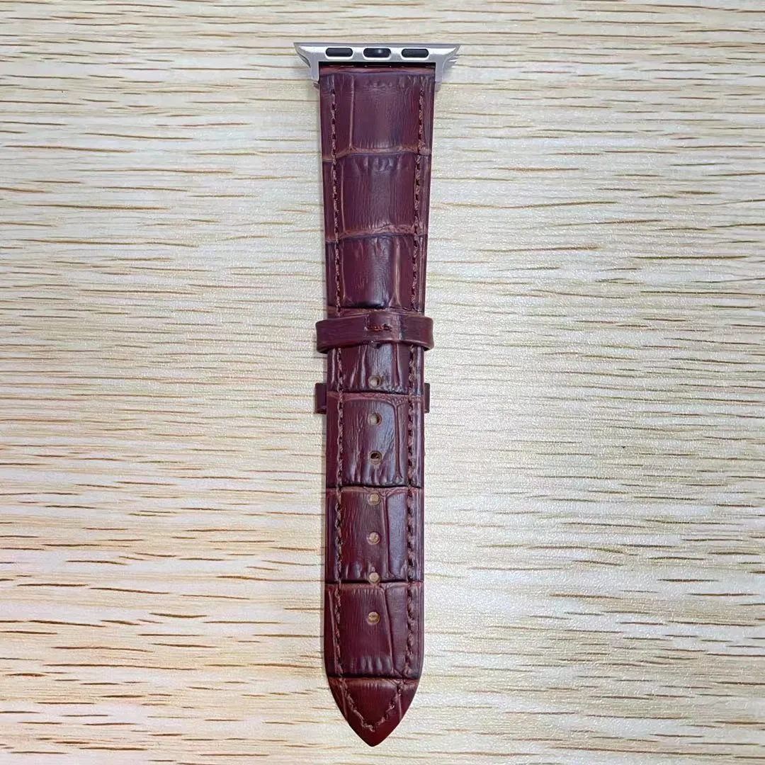 Vintage Genuine Leather Apple Watch Band Calf Watch Strap