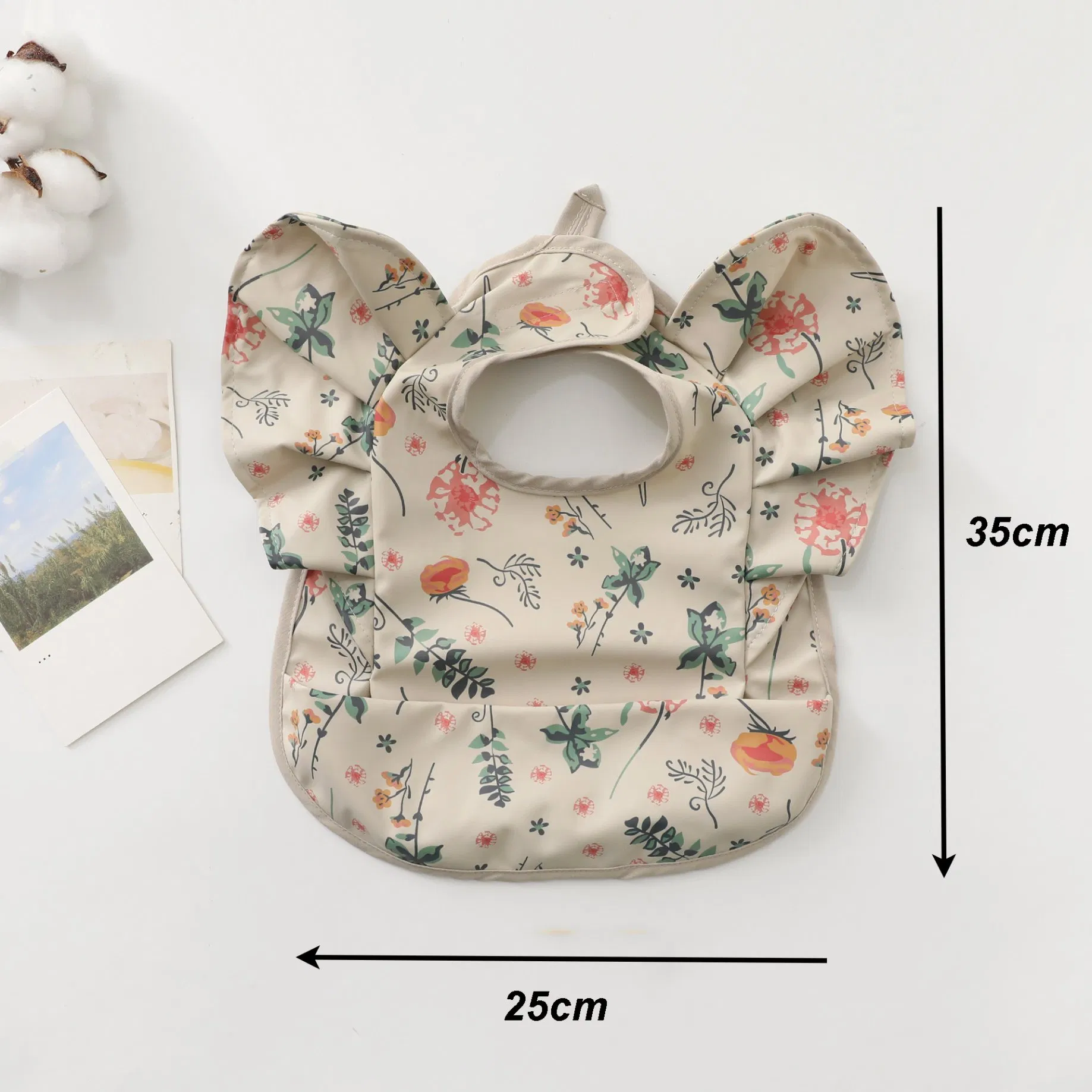 Easy Clean Polyester PU Baby Feeding Apron Waterproof Infant Toddler Bibs