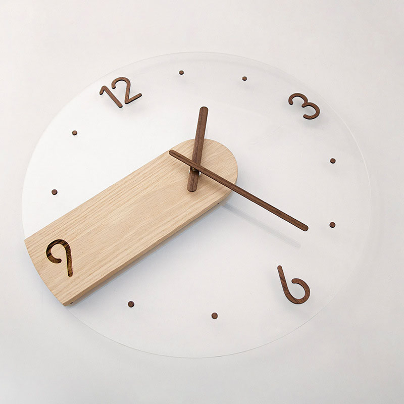Minimalist Black Wall Clock Gold Handed Silent Quartz Wall Clock
