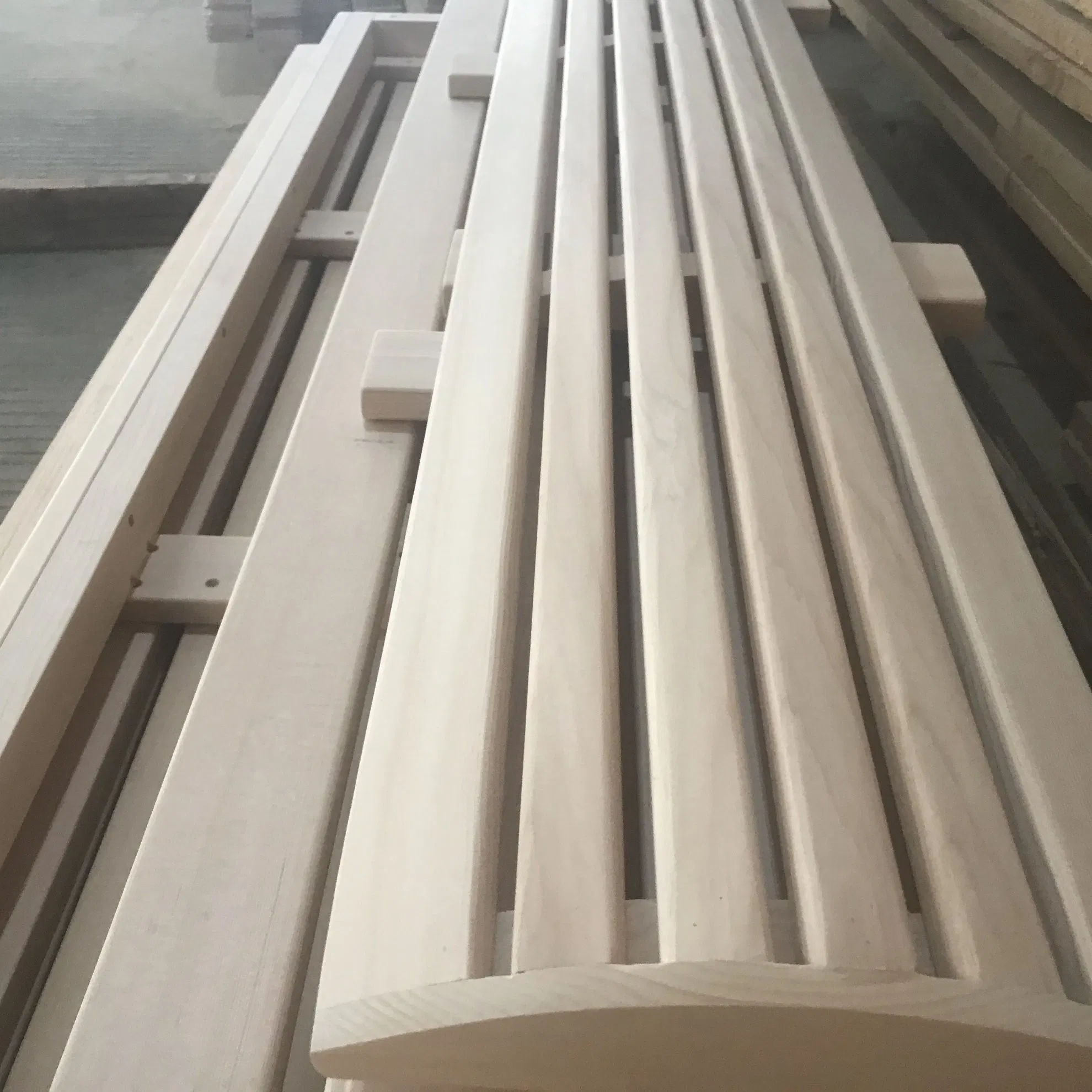 Factory Wholesale Sauna Room Solid Wood Bench and Backrest