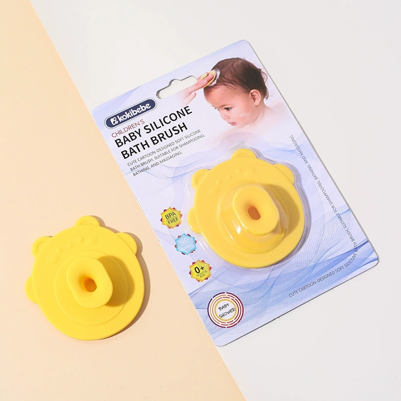 Baby Silicone Head Shampoo Brush Scalp Cleaning Bathing Scrub with Effective Massage Design