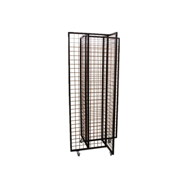 Wholesale Price Four-Piece Grid Hook Supermarket Retail Sundries Display Rack Four Wheels
