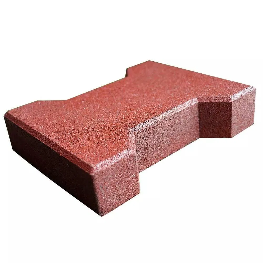 Recycled Interlocking Rubber Paver Tile Rubber Dogbone Paver Flooring