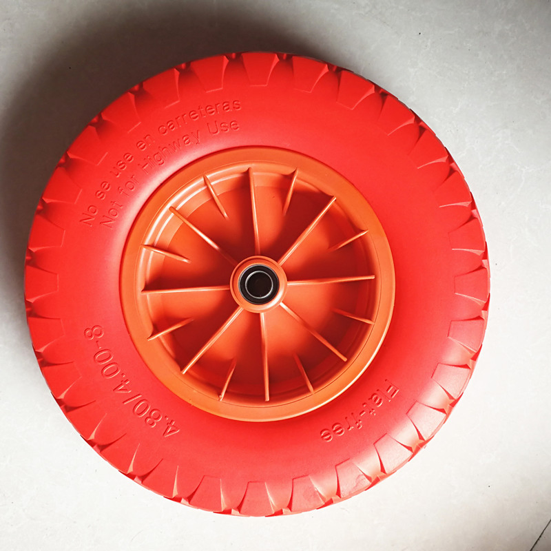 European Standard Solid Flat Free Colorful PU Foam Wheels