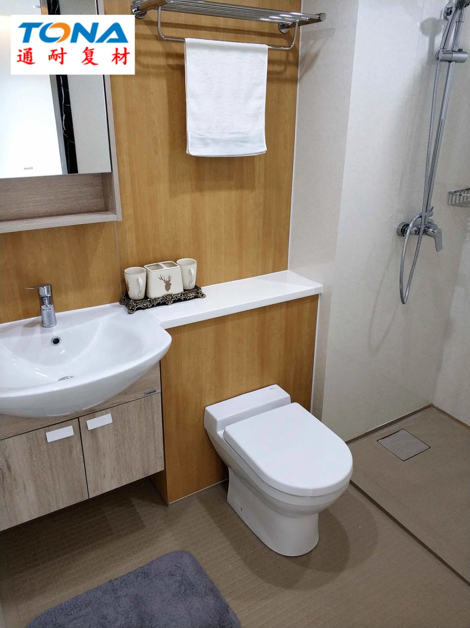 Accessories Prefabricated Furniture Efficient Plumbing Modern Style Direct Price SMC Bathroom